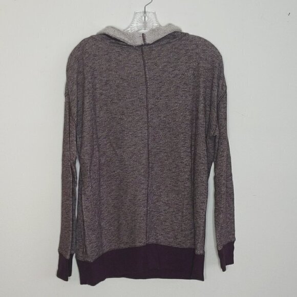 Purple Cowl Neck Pullover Sweatshirt - Picture 4 of 4